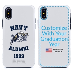 Navy Midshipmen iPhone Paisley Design Clear Case