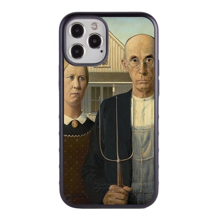 Famous Art Case for iPhone 12 / 12 Pro – Hybrid – (Wood – American Gothic)
