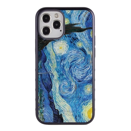 Famous Art Case for iPhone 12 / 12 Pro – Hybrid – (Van Gogh – Starry Night)
