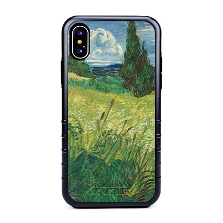 Famous Art Case for iPhone X / Xs – Hybrid – (Van Gogh – Green Field)
