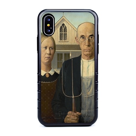 Famous Art Case for iPhone Xs Max – Hybrid – (Wood – American Gothic)
