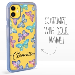 
Personalized Insects Case for iPhone 11 – Clear – Iridescent Butterflies