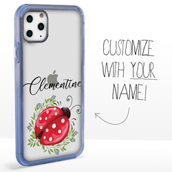 
Personalized Insects Case for iPhone 11 Pro – Clear – Ladybug on Lavender