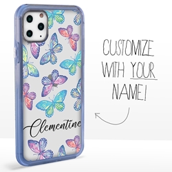 
Personalized Insects Case for iPhone 11 Pro – Clear – Iridescent Butterflies