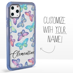
Personalized Insects Case for iPhone 11 Pro – Clear – Iridescent Butterflies