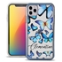 Personalized Insects Case for iPhone 12 Pro Max - Clear - Blue Butterflies
