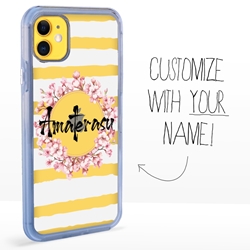 
Personalized Japanese Case for iPhone 11 – Clear – Cherry Blossom Wreath
