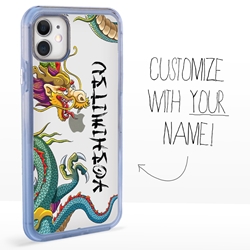 
Personalized Japanese Case for iPhone 11 – Clear – Dragon Flight