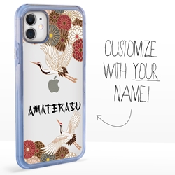 
Personalized Japanese Case for iPhone 11 – Clear – Flying Cranes