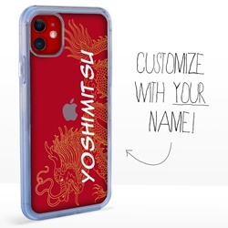 
Personalized Japanese Case for iPhone 11 – Clear – Golden Dragon Landscape