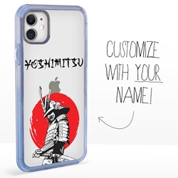 
Personalized Japanese Case for iPhone 11 – Clear – Katana Samurai