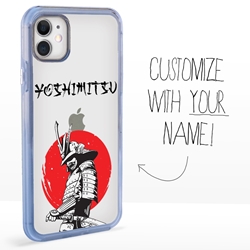 
Personalized Japanese Case for iPhone 11 – Clear – Katana Samurai