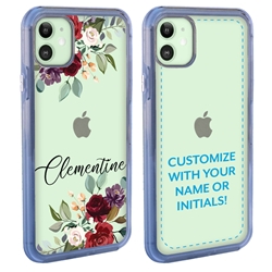 
Personalized Floral Case for iPhone 12 / 12 Pro – Clear – Rose Bouquet