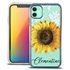 Personalized Floral Case for iPhone 12 Mini – Clear – Sunflowers and Lace
