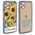 Personalized Floral Case for iPhone 12 Pro Max – Clear – Sunflower Stalks
