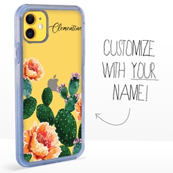 
Personalized Cactus and Succulents Case for iPhone 11 – Clear – Prickly Pear Flowers