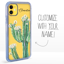 
Personalized Cactus and Succulents Case for iPhone 11 – Clear – Saguaro in Bloom