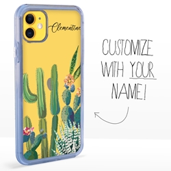 
Personalized Cactus and Succulents Case for iPhone 11 – Clear – Tranquil Cactus