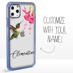 
Personalized Bird Case for iPhone 11 Pro – Clear – Hovering Hummingbird