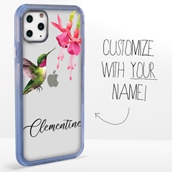 
Personalized Bird Case for iPhone 11 Pro Max – Clear – Hovering Hummingbird