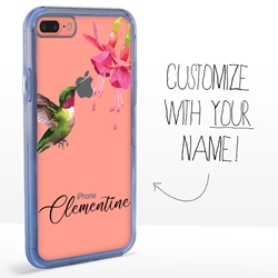 
Personalized Bird Case for iPhone 7 Plus / 8 Plus – Clear – Hovering Hummingbird