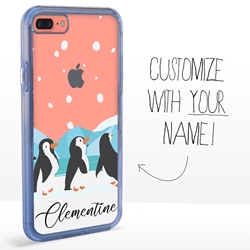 
Personalized Bird Case for iPhone 7 Plus / 8 Plus – Clear – Penguin Fun