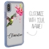 Personalized Bird Case for iPhone X / XS – Clear – Hovering Hummingbird
