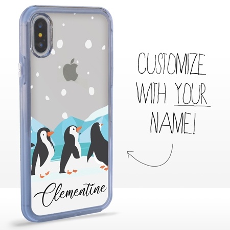 Personalized Bird Case for iPhone XS Max – Clear – Penguin Fun
