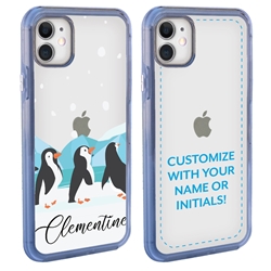 
Personalized Bird Case for iPhone 12 / 12 Pro – Clear – Penguin Fun