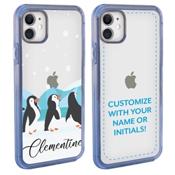 
Personalized Bird Case for iPhone 12 / 12 Pro – Clear – Penguin Fun