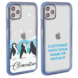 
Personalized Bird Case for iPhone 12 Pro Max – Clear – Penguin Fun
