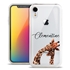 Personalized Majestic Animal Case for iPhone XR - Clear - Giraffe Love
