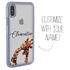 Personalized Majestic Animal Case for iPhone X / XS - Clear - Giraffe Love
