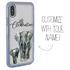 Personalized Majestic Animal Case for iPhone X / XS - Clear - Elephant Family
