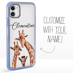 
Personalized Majestic Animal Case for iPhone 11 - Clear - Giraffe Family