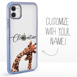
Personalized Majestic Animal Case for iPhone 11 - Clear - Giraffe Love