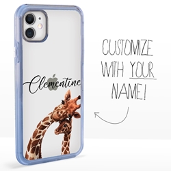 
Personalized Majestic Animal Case for iPhone 11 - Clear - Giraffe Love