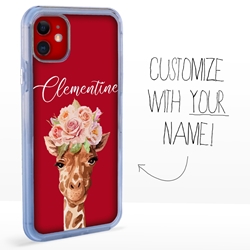 
Personalized Majestic Animal Case for iPhone 11 - Clear - Miss Giraffe