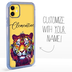 
Personalized Majestic Animal Case for iPhone 11 - Clear - Kaleidoscope Tiger