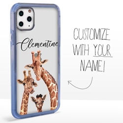 
Personalized Majestic Animal Case for iPhone 11 Pro - Clear - Giraffe Family