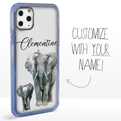 
Personalized Majestic Animal Case for iPhone 11 Pro - Clear - Elephant Family