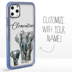 
Personalized Majestic Animal Case for iPhone 11 Pro - Clear - Elephant Family