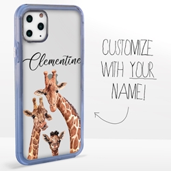 
Personalized Majestic Animal Case for iPhone 11 Pro Max - Clear - Giraffe Family