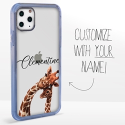 
Personalized Majestic Animal Case for iPhone 11 Pro Max - Clear - Giraffe Love