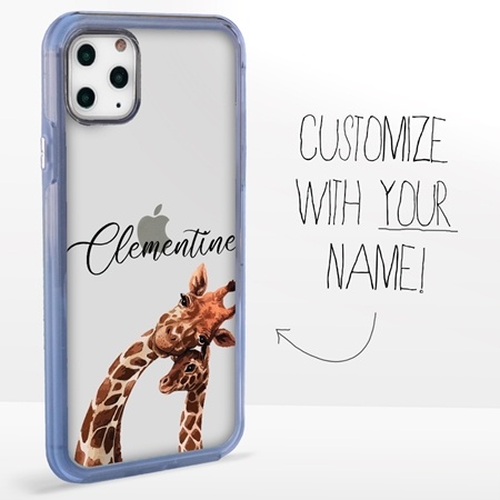 Personalized Majestic Animal Case for iPhone 11 Pro Max - Clear - Giraffe Love
