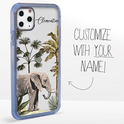
Personalized Majestic Animal Case for iPhone 11 Pro Max - Clear - Lonely Elephant
