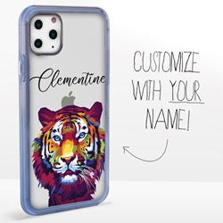 
Personalized Majestic Animal Case for iPhone 11 Pro Max - Clear - Kaleidoscope Tiger