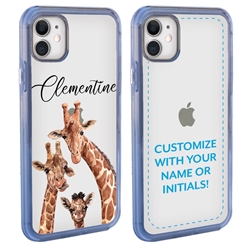 
Personalized Majestic Animal Case for iPhone 12 / 12 Pro - Clear - Giraffe Family