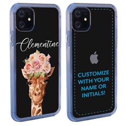 
Personalized Majestic Animal Case for iPhone 12 / 12 Pro - Clear - Miss Giraffe