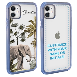 
Personalized Majestic Animal Case for iPhone 12 / 12 Pro - Clear - Lonely Elephant
